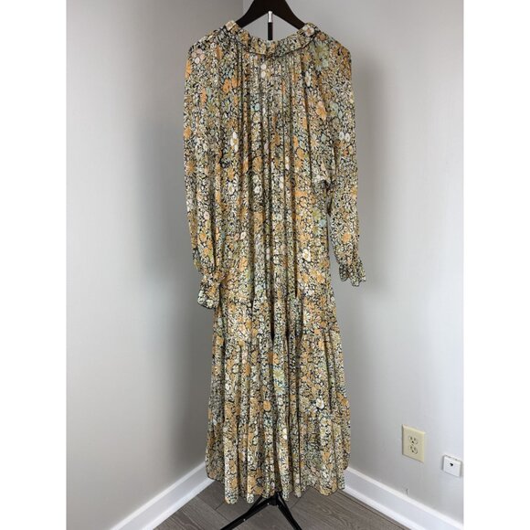 Free People Feeling Groovy Maxi Dress Floral Print Boho V-Neck M - Picture 5 of 11